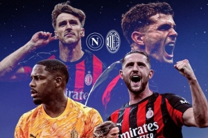 米兰发布意大利超级杯海报：迈尼昂、莫德里奇、拉比奥特出镜